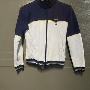 Fosport Navy and White Zip-Up Jacket